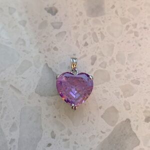 Vintage Purple Heart Pendant